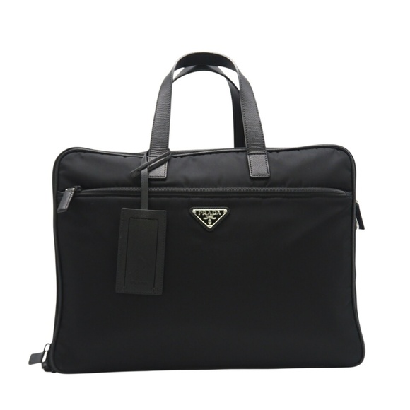 PRADA Saffiano Carry-On Briefcase 2VZ407 Business Bag in Black Saffiano Men's